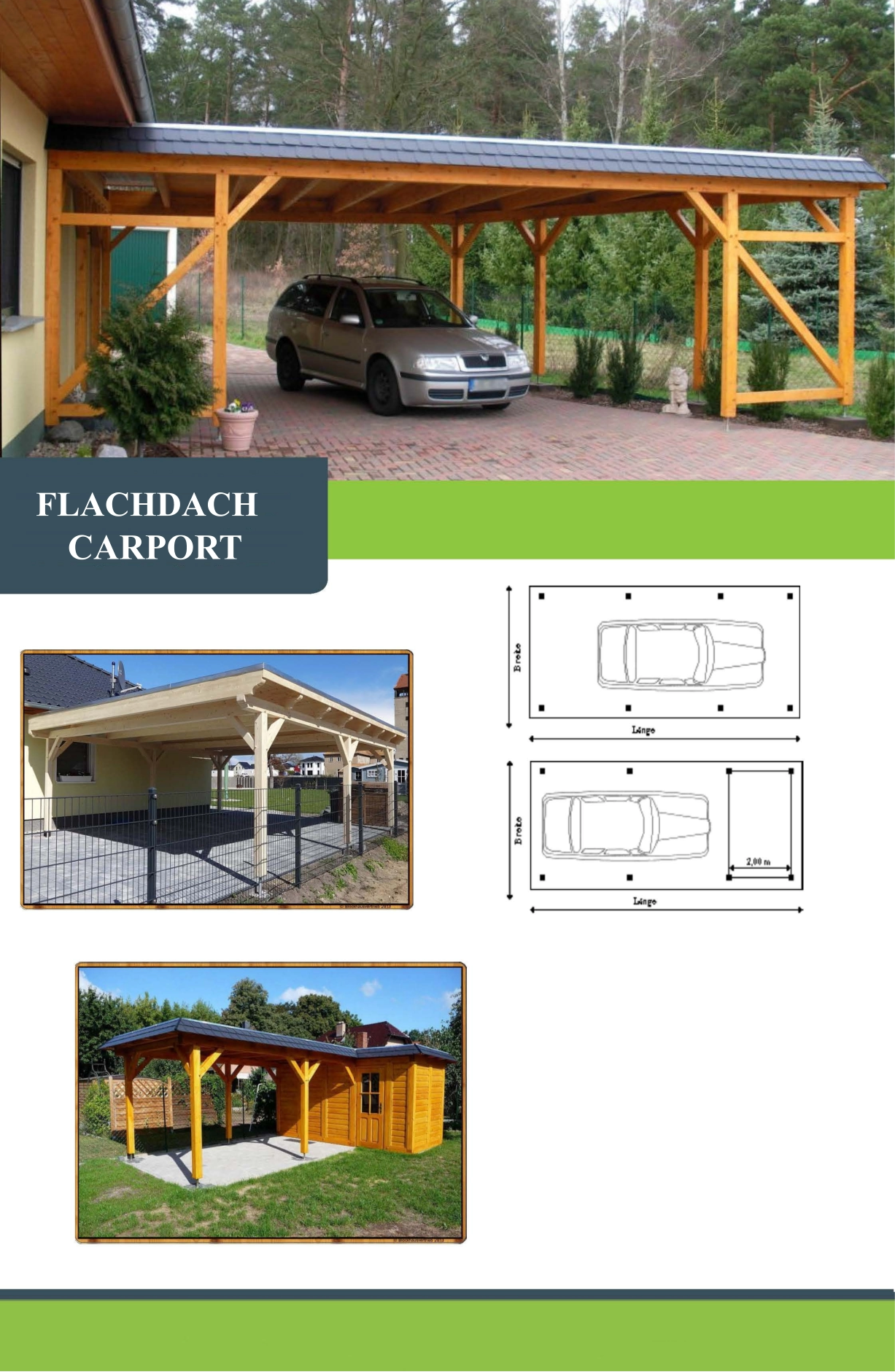 FLACHDACH CARPORT